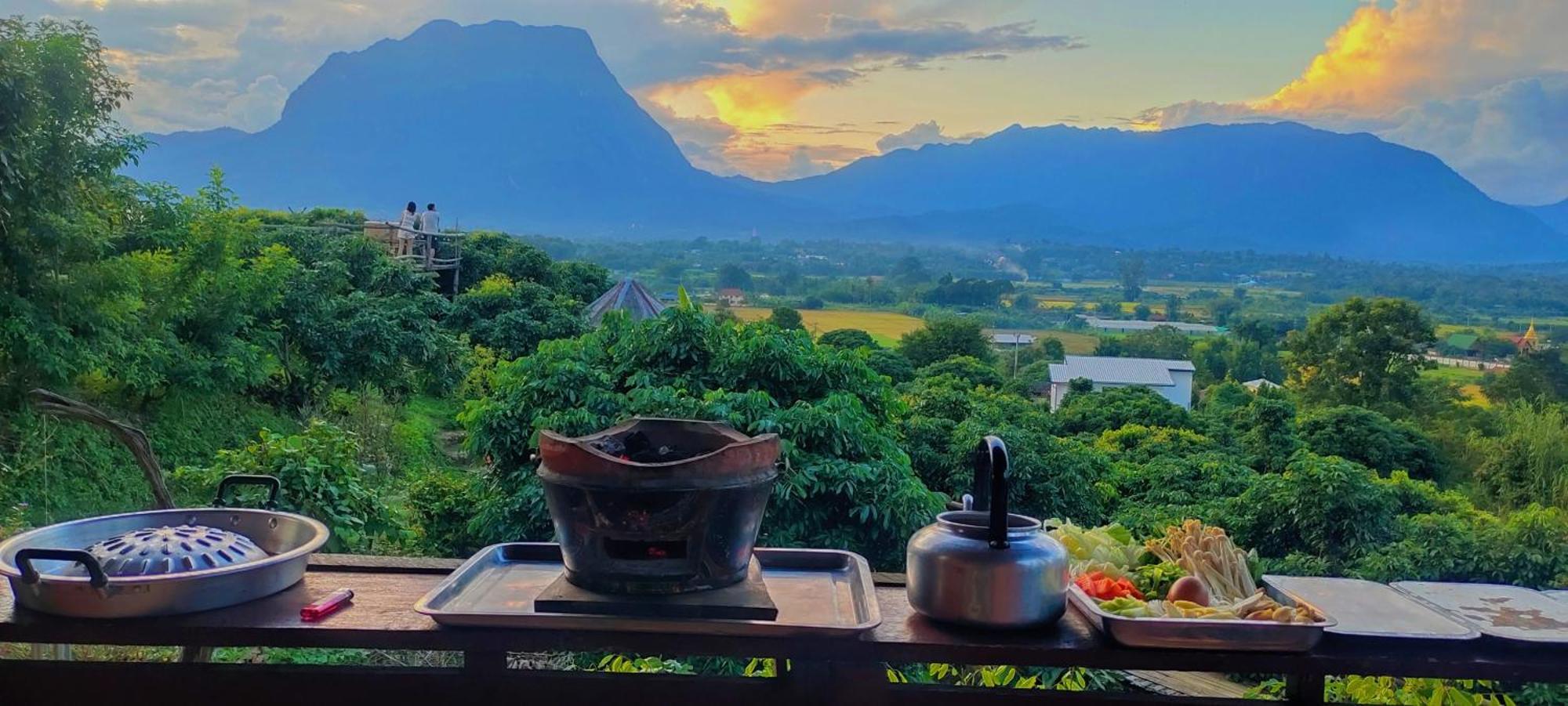 Baan 2 Dao Farmstay Чианг Дао Екстериор снимка
